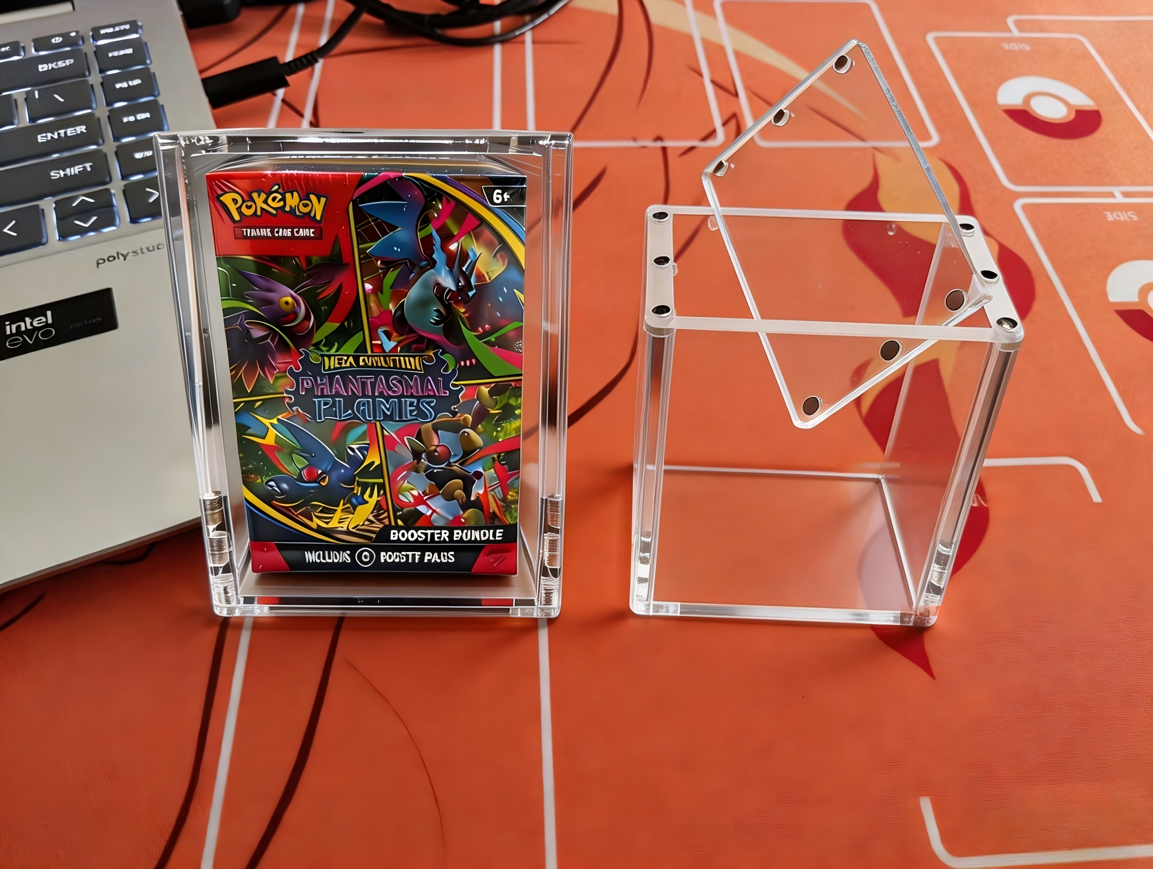 Clear Acrylic Magnetic Display Case for Pokemon Bundle