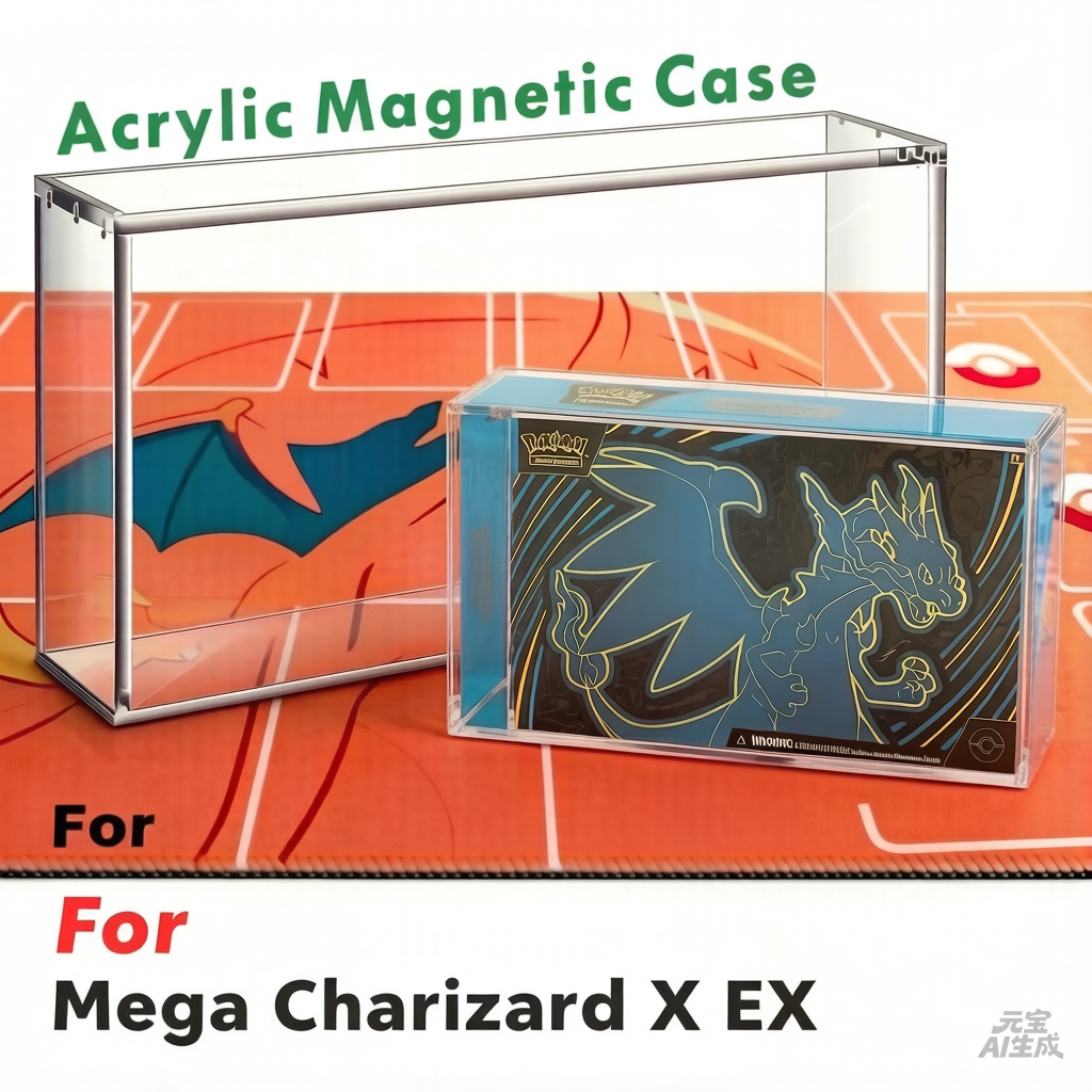 Clear Acrylic Magnetic Display Case for Pokemon 151 Ultra Premium Collection Box