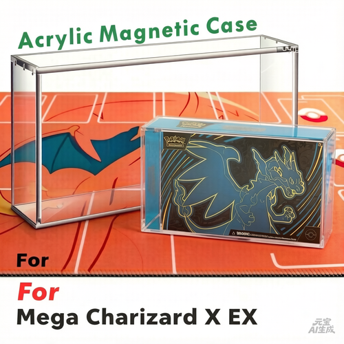 Clear Acrylic Magnetic Display Case for Pokemon 151 Ultra Premium Collection Box or d