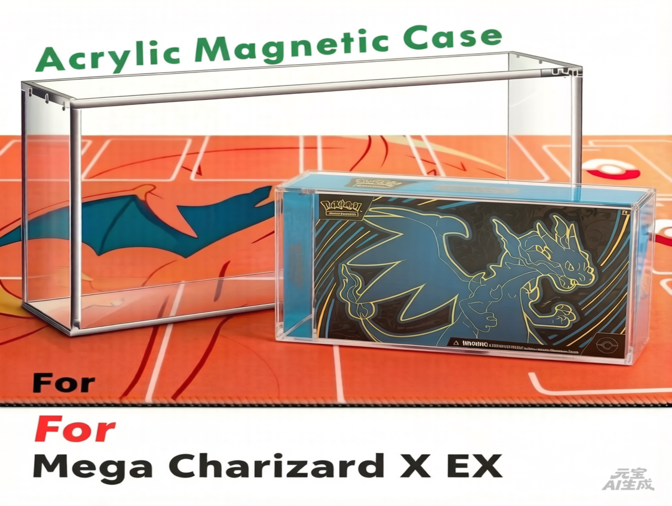 Clear Acrylic Magnetic Display Case for Pokemon 151 Ultra Premium Collection Box