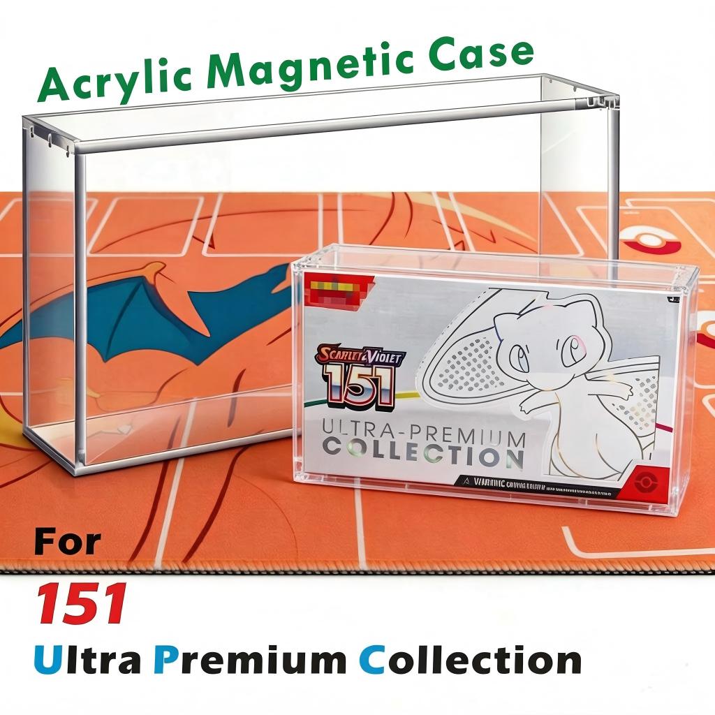 Clear Acrylic Magnetic Display Case for Pokemon 151 Ultra Premium Collection Box or d